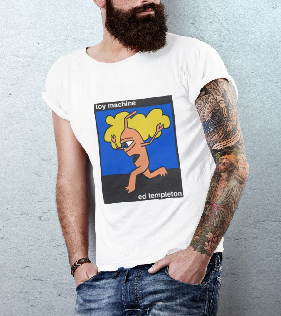 Toy Machine Ed Templeton Cartoon Character With Yellow Hair And One Eye T-Shirt