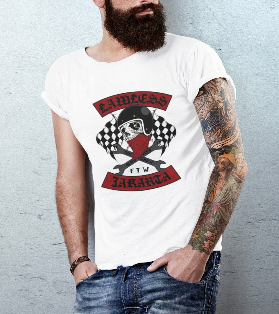 Lawless Jakarta FTW Outlaw Bones Punch Road Skull T-Shirt