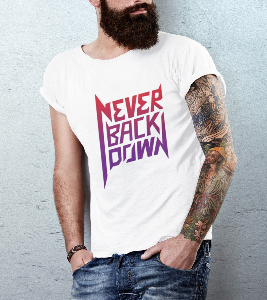 Nick Eh 30 Never Back Down Retro Gradient T-Shirt