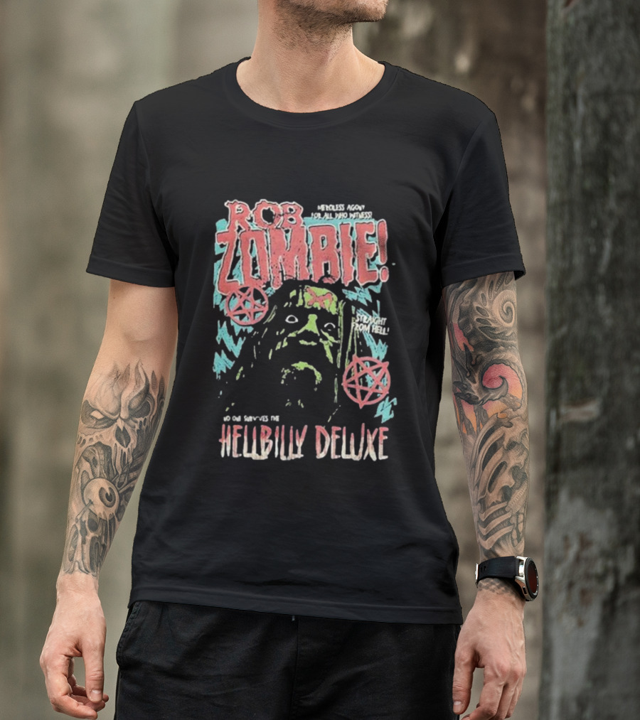 Rob Zombie Merciless Agony Hellbilly Deluxe Straight From Hell T-Shirt