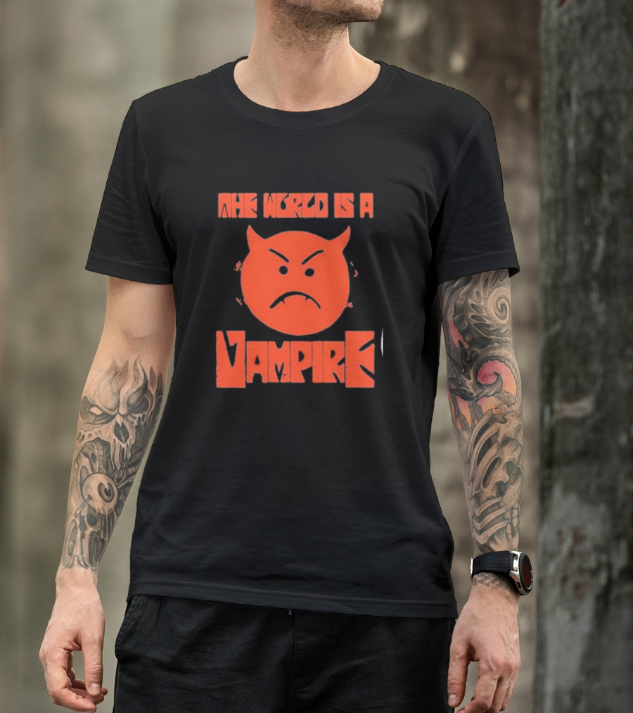 The World Is A Vampire Angry Red Devil Face T-Shirt