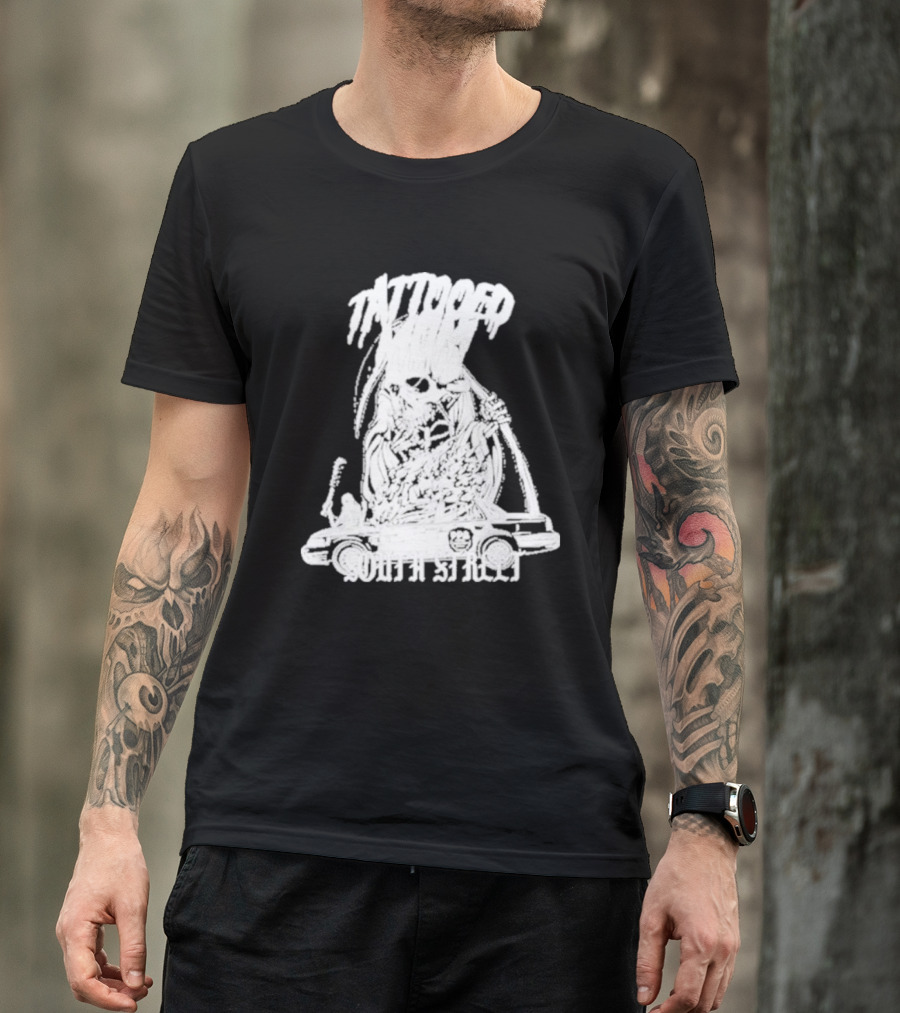 Tattooed Mom South Street Skeleton Car T-Shirt