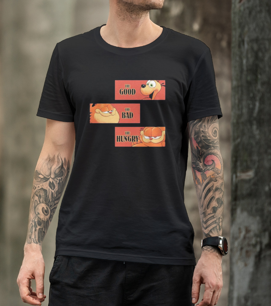 The Good The Bad The Hungry Garfield And Odie T-Shirt