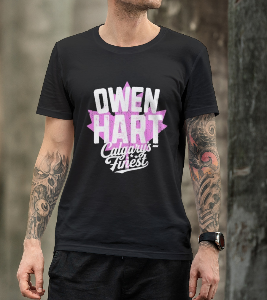 Owen Hart Calgary’s Finest Maple Leaf T-Shirt