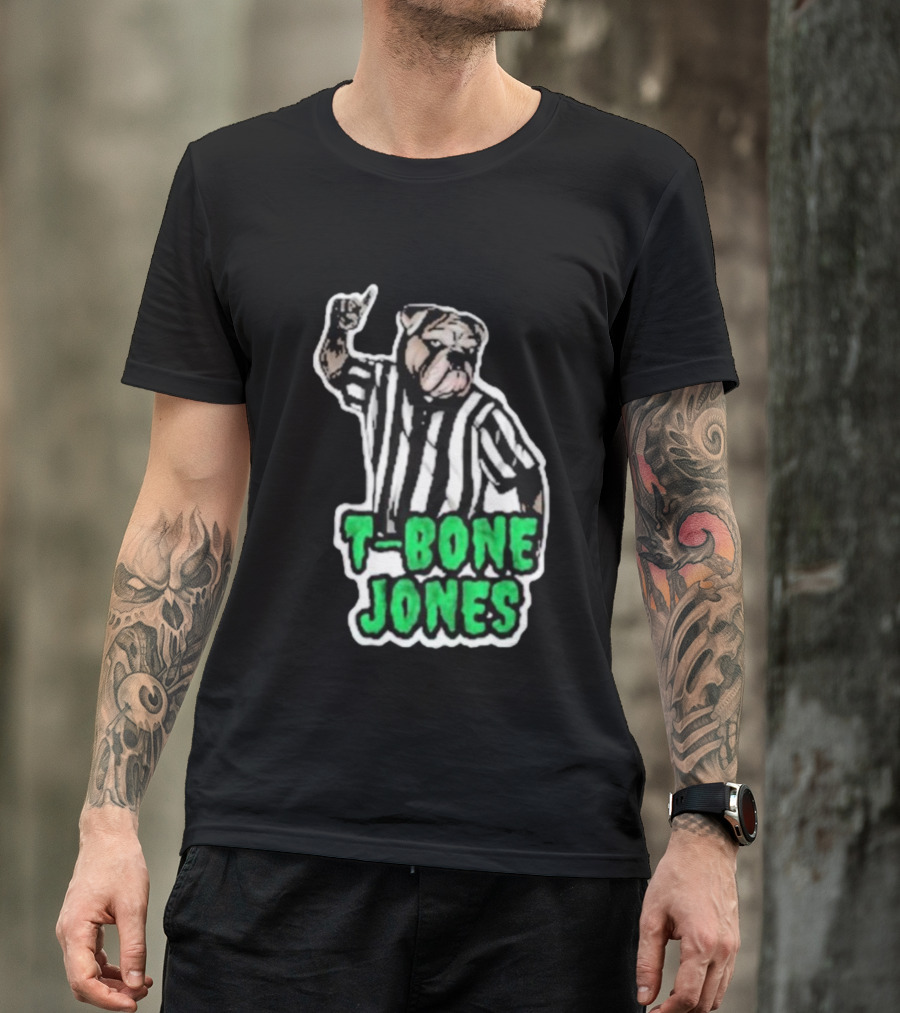 T-Bone Jones Bulldog Referee Gesture T-Shirt