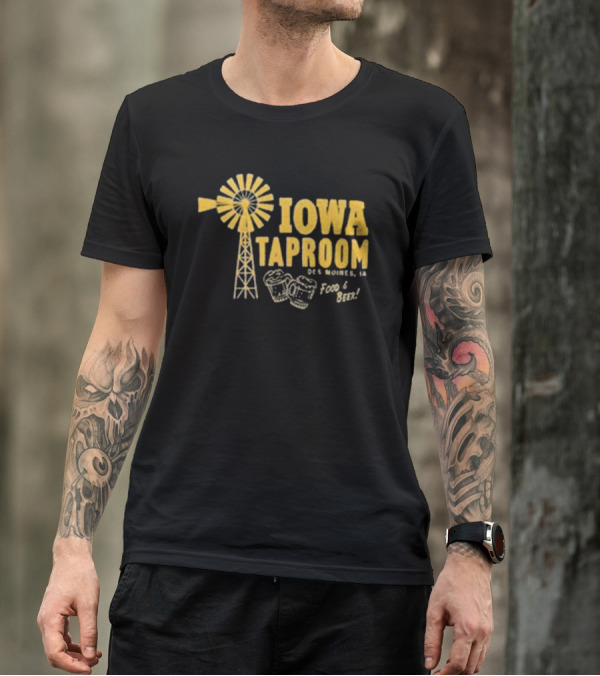 Iowa Taproom Des Moines Windmill Food And Beer T-Shirt