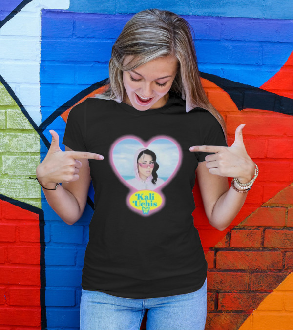 Kali Uchis Pastel Heart Portrait Butterfly T-Shirt