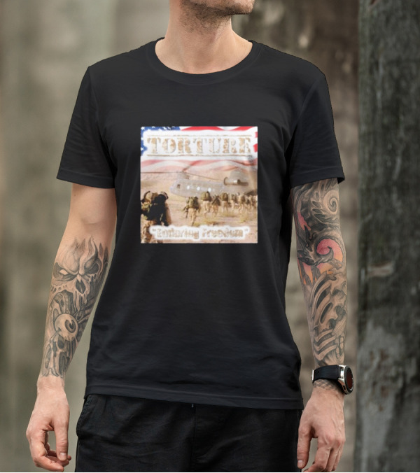 Torture Enduring Freedom American Flag Soldiers Helicopter T-Shirt