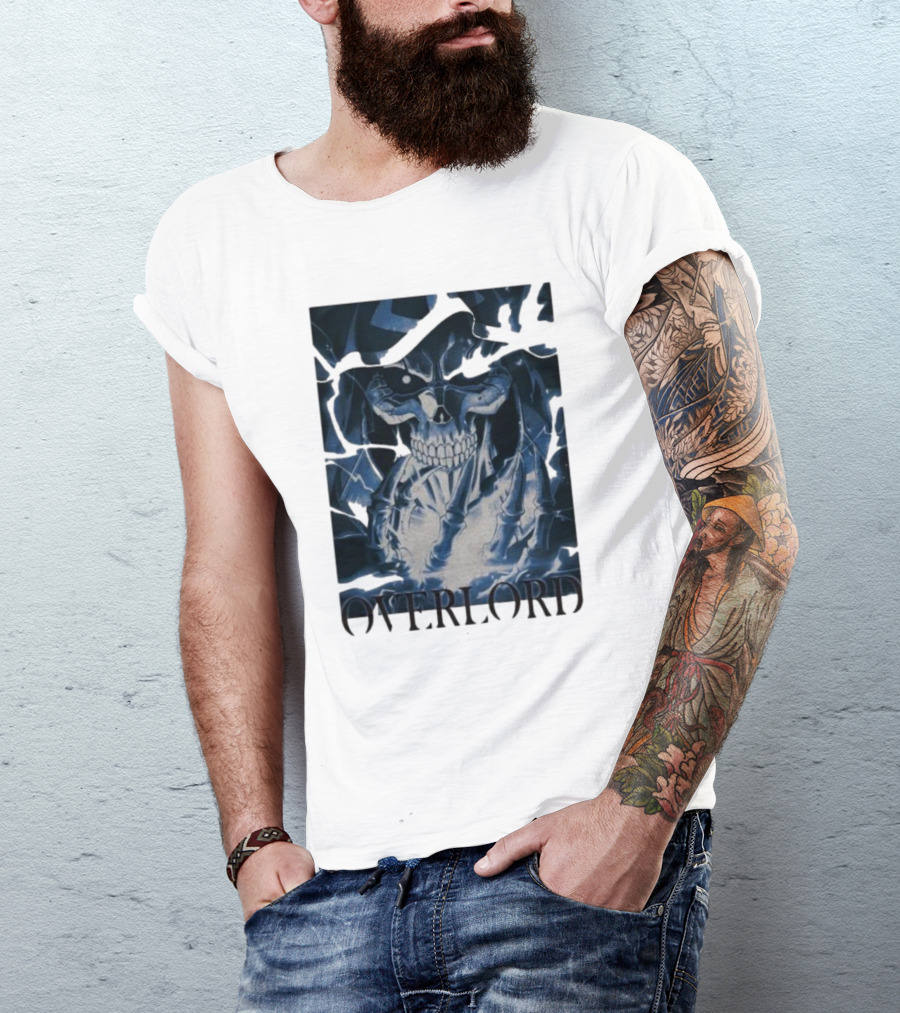 Overlord Ainz Ooal Gown Skeleton King Lightning Aura T-Shirt