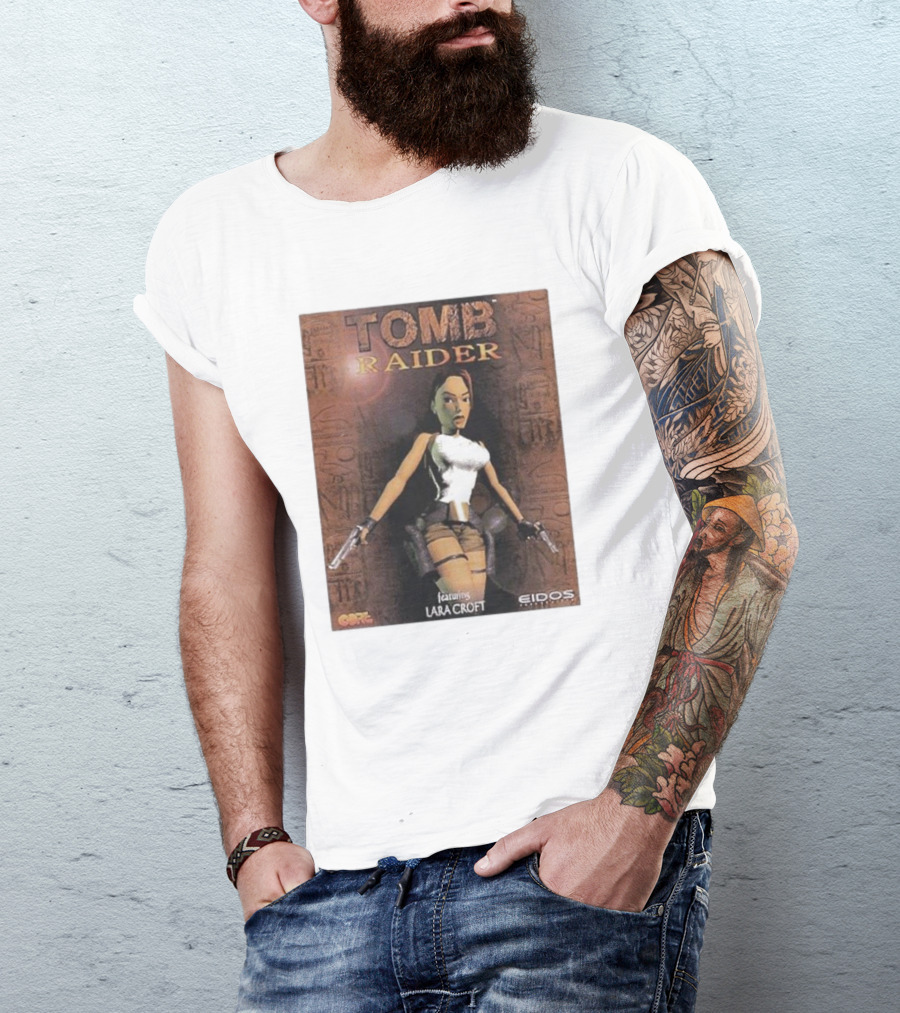 Tomb Raider Featuring Lara Croft Game Cover Eidos Core T-Shirt