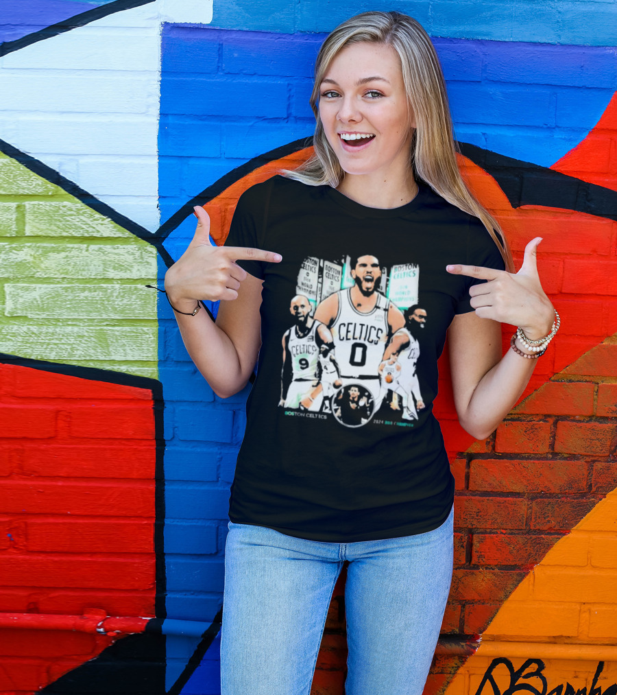 Boston Celtics 2024 NBA Champion Tatum's Iconic Team USA Fenway T-Shirt