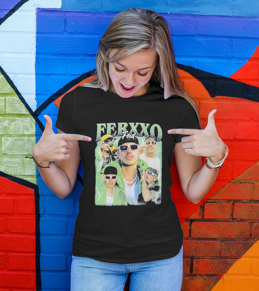 FERXXO Feid Green Style Collage T-Shirt