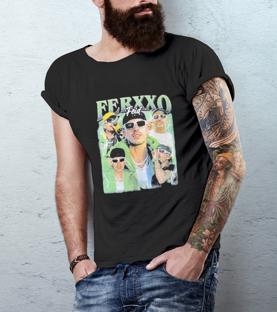 FERXXO Feid Green Style Collage T-Shirt