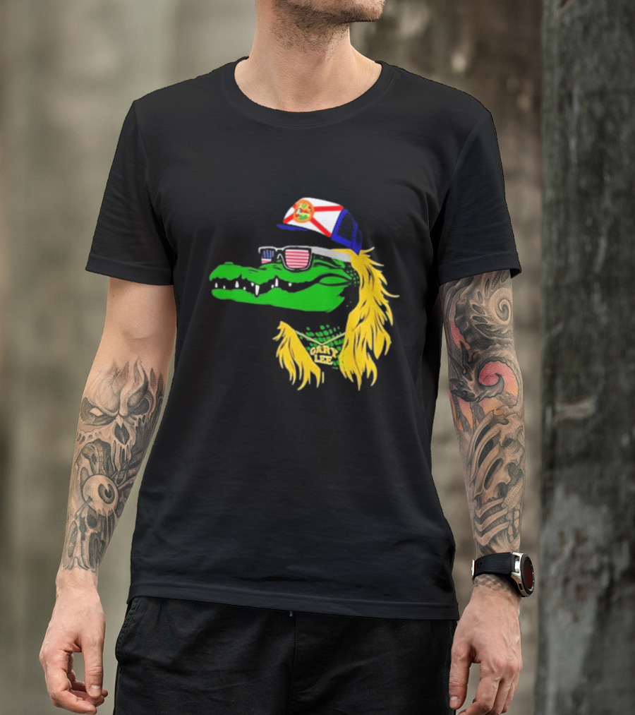 Conservativeant Wearing Gary Lee Gator With Trucker Hat And Sunglasses T-Shirt