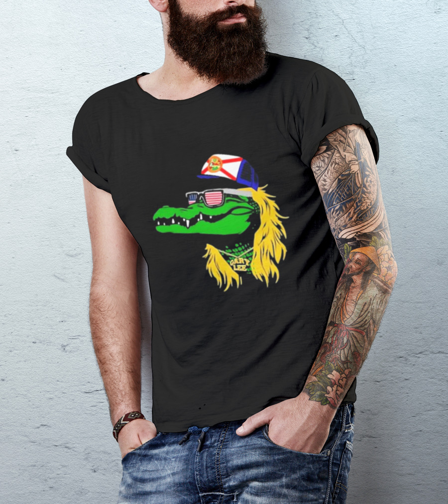 Conservativeant Wearing Gary Lee Gator With Trucker Hat And Sunglasses T-Shirt