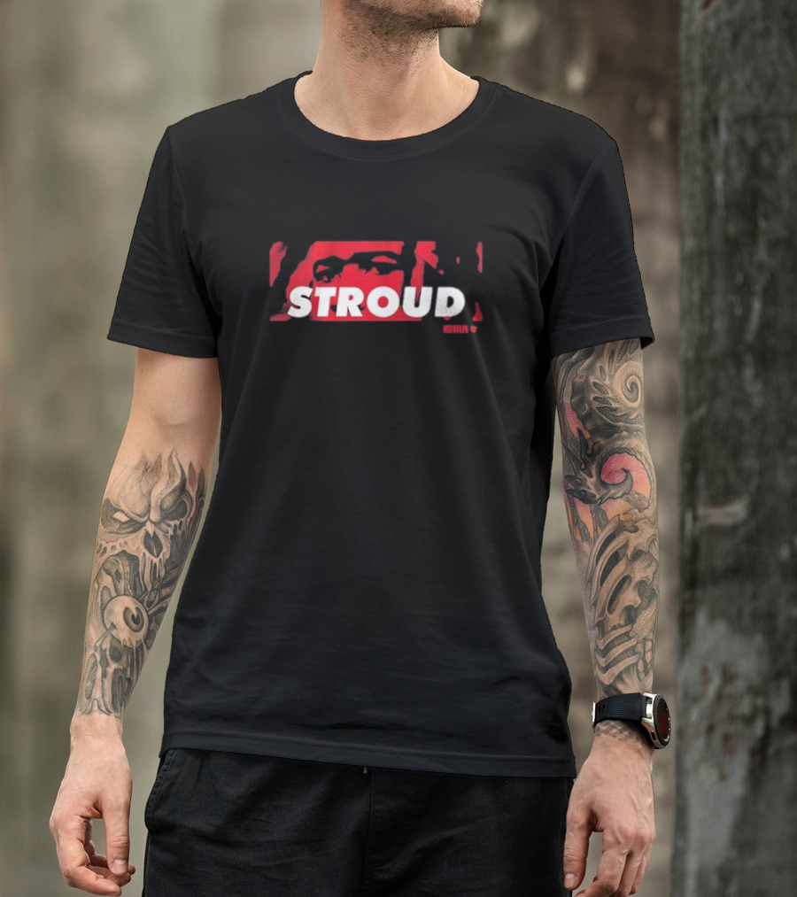 Stroud QB Eyes Red Graphic NFL T-Shirt