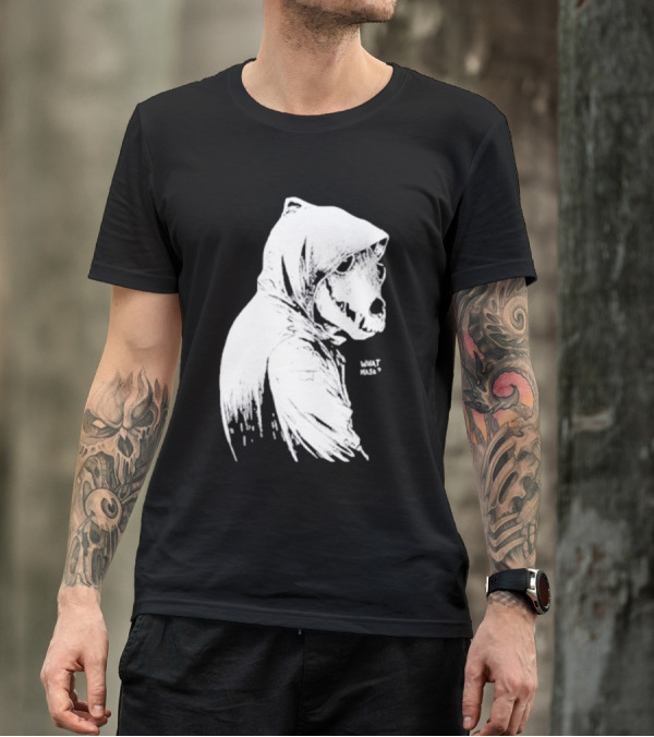 Massive Faceart What Mask Hooded Skull T-Shirt