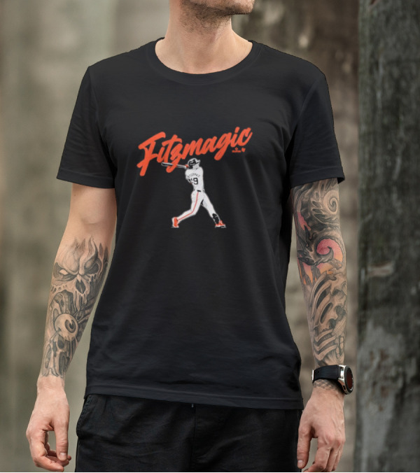 Fitzmagic Tyler Fitzgerald 49 Baseball Swing T-Shirt