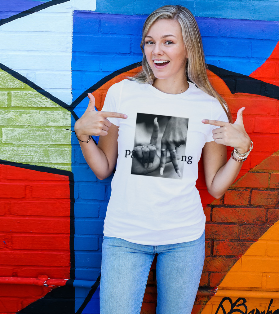 Savannah James PgLang Inspired Hand Sign Motif T-Shirt