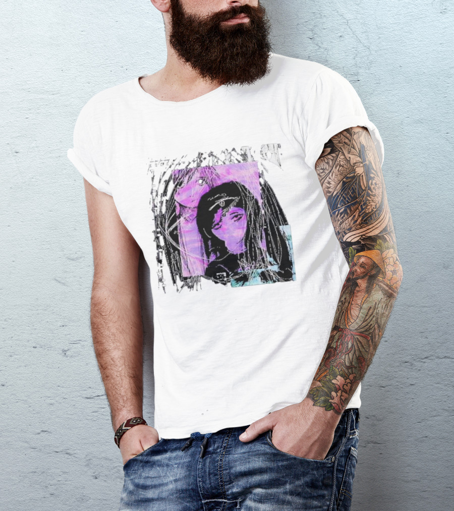Cynthoni Sewerslvt Anime Aesthetic Purple Glitch T-Shirt