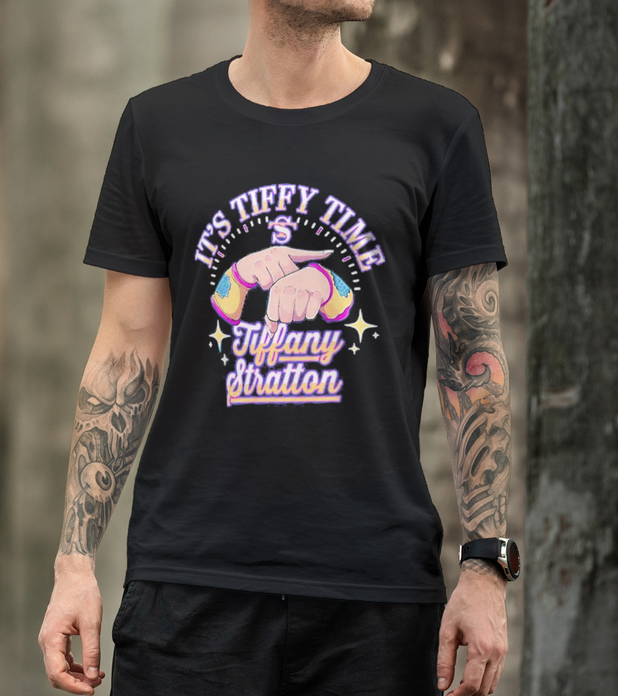 It's Tiffy Time Tiffany Stratton S Logo And Stars T-Shirt