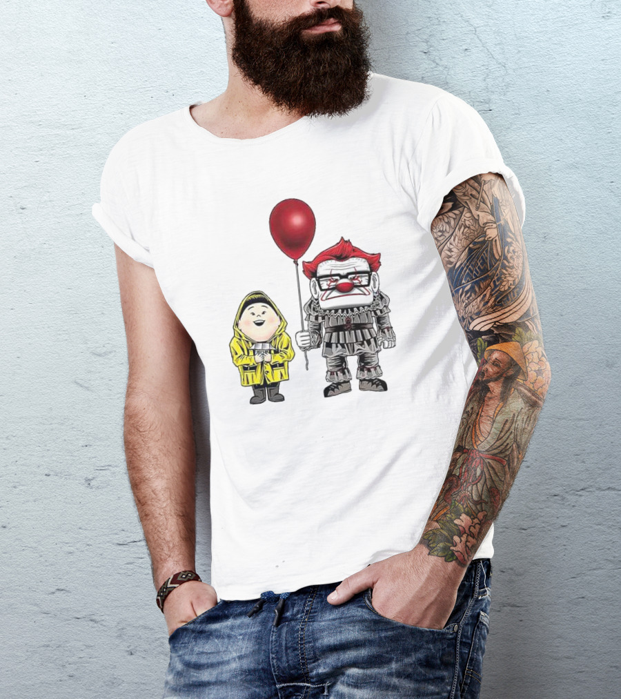 Pennywise Carl Fredricksen Russell Halloween Balloon Duo T-Shirt