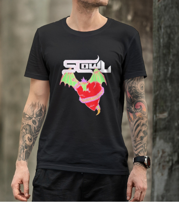 Scowl Dragon Heart Wings T-Shirt