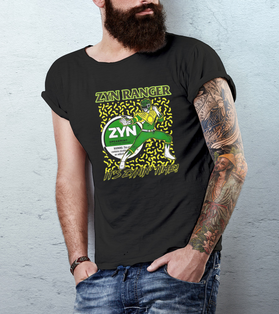 Zyn Ranger Spearmint It's Zynin' Time Heroic Pose T-Shirt