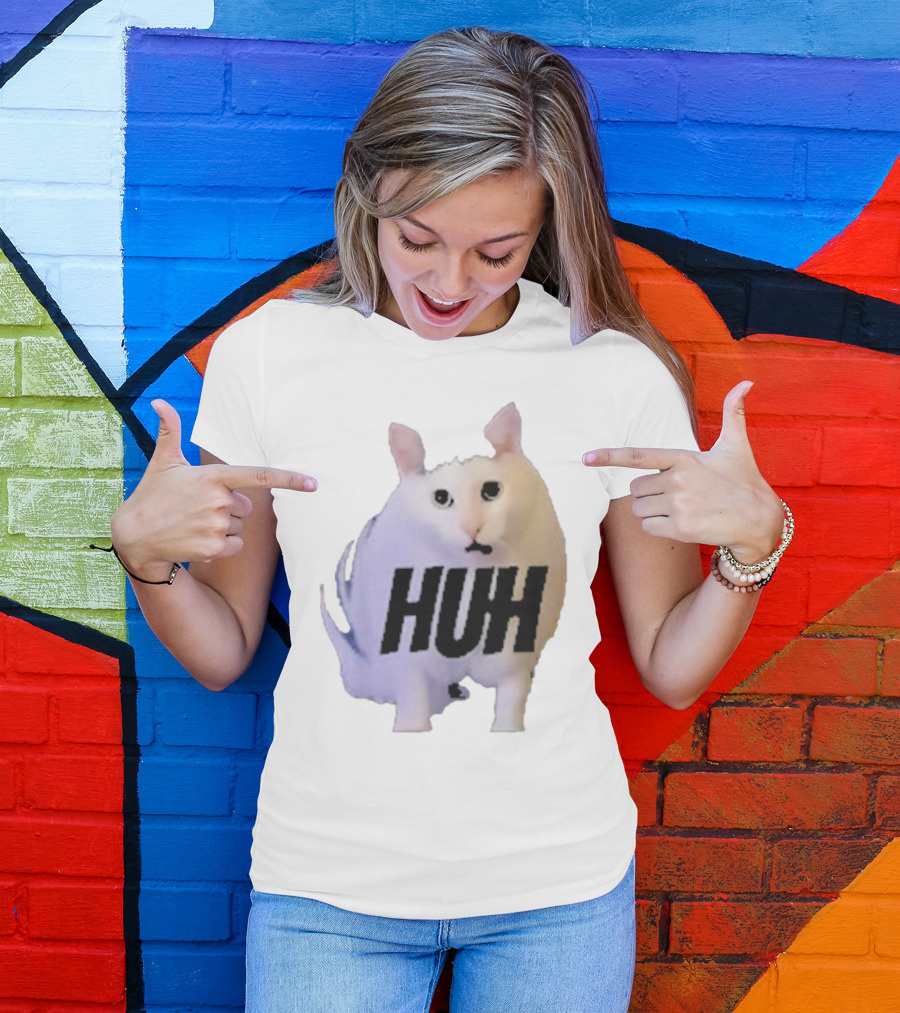 Huh Cat Meme Image T-Shirt