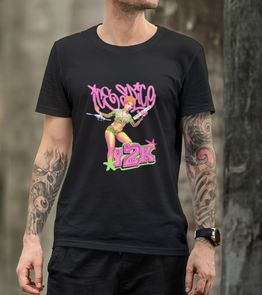 Ice Spice Y2K Retro Style Leopard Print T-Shirt