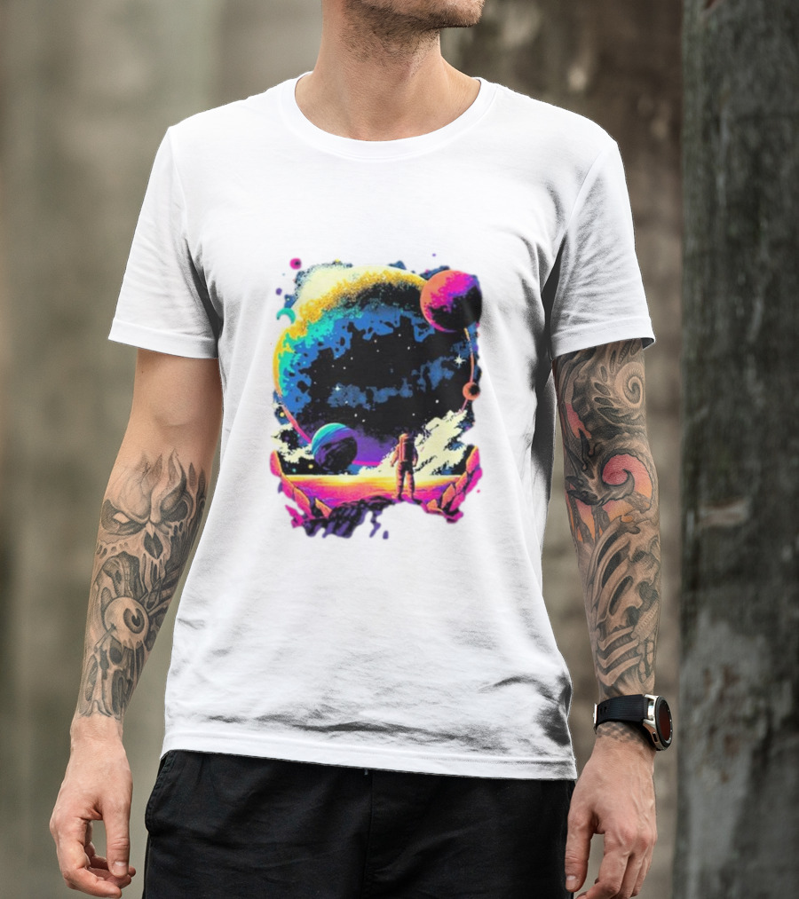 Into The AM Infinity Explorer Astronaut Planetary Adventure T-Shirt