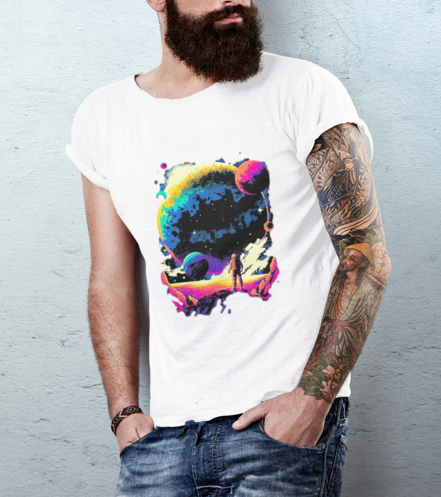 Into The AM Infinity Explorer Astronaut Planetary Adventure T-Shirt