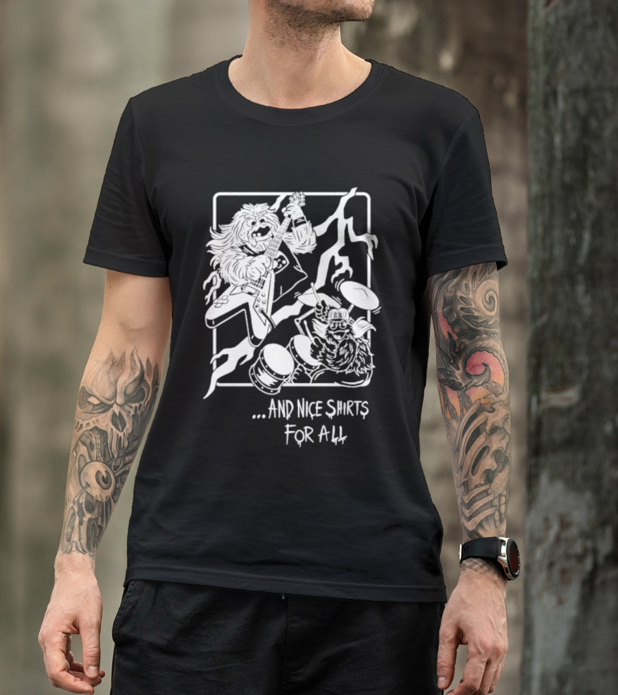 And Nice Shirts For All Music Band Monsters Playing Guitar And Drums T-Shirt