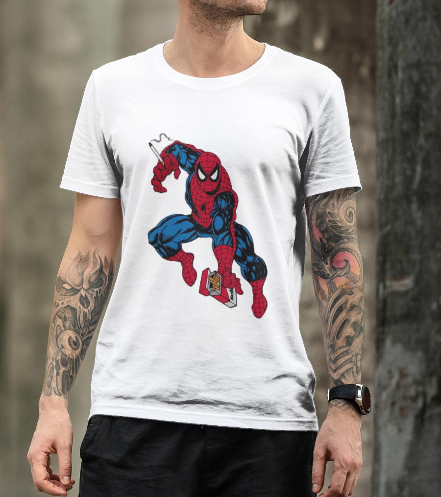 Spider-Man The Amazing Smokerman Cigarette Package Swing T-Shirt