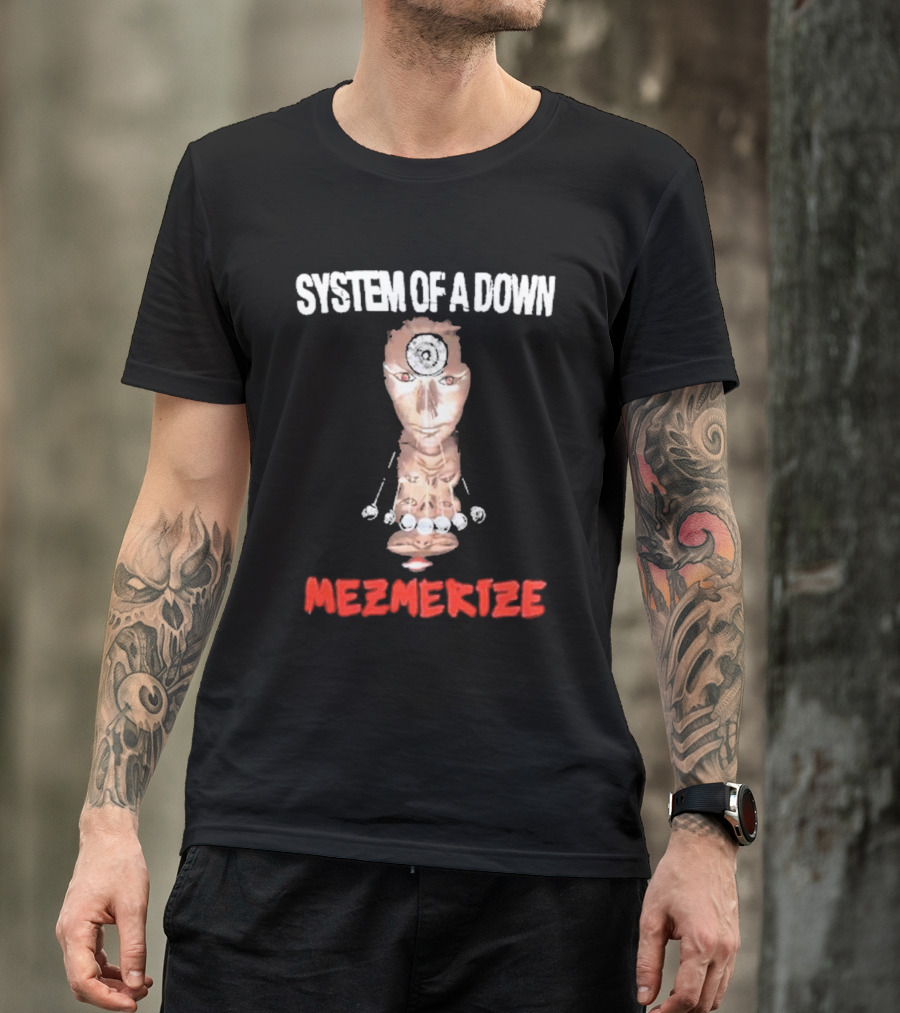 System Of A Down Mezmerize Album Artwork Puppet Face T-Shirt