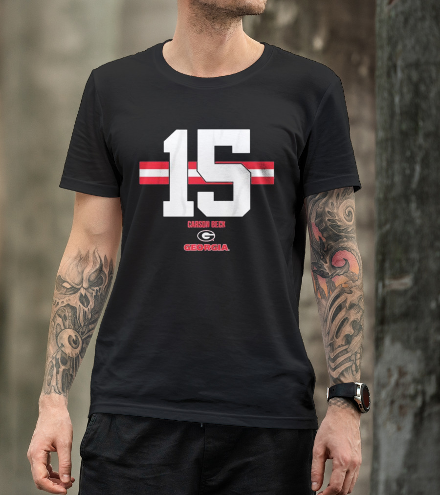 Georgia Football Carson Beck 15 Georgia T-Shirt