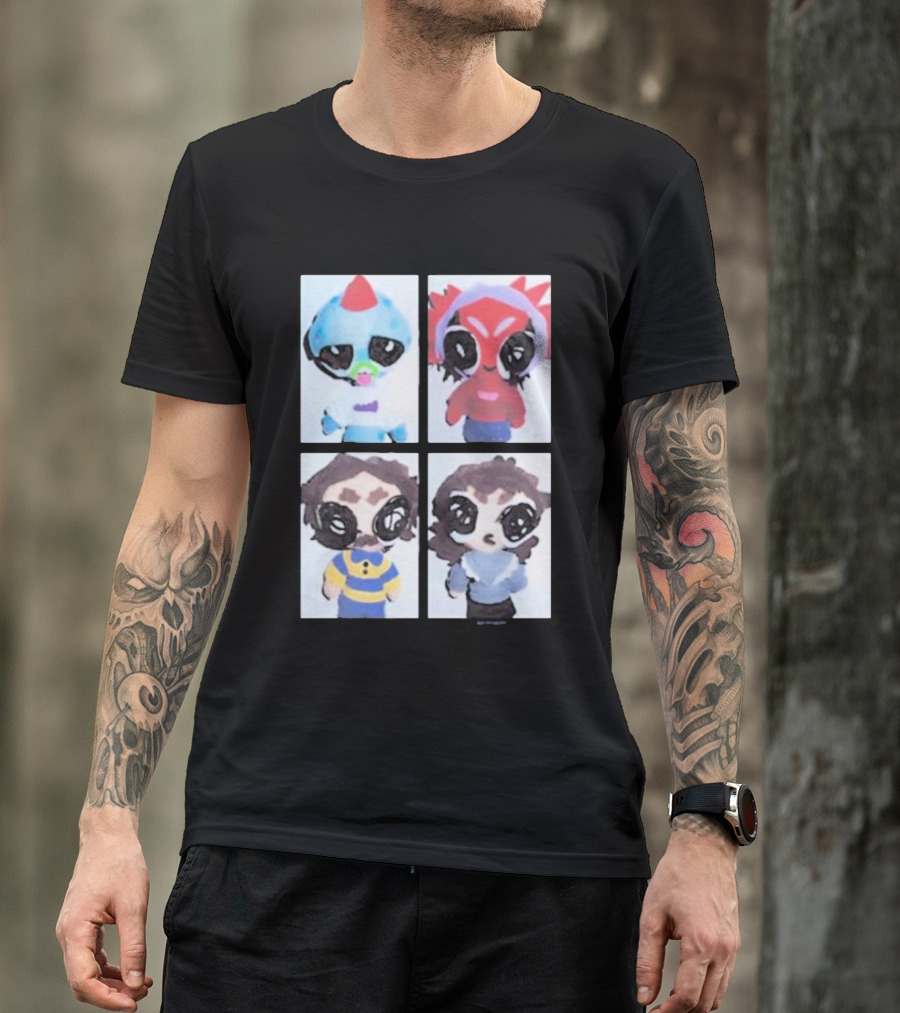 Emergency Intercom Plushies Cute Character Quartet T-Shirt