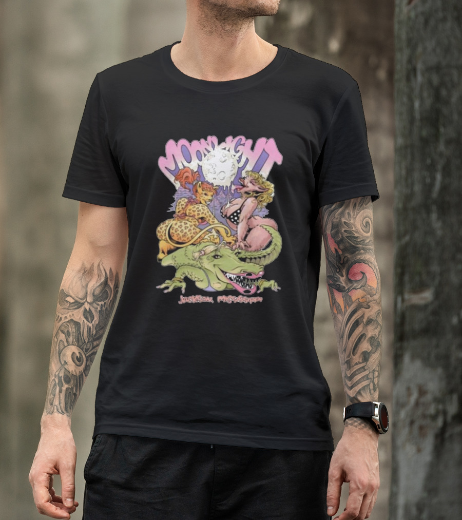 Moonlight Jackson Mississippi Eric Kostiuk Williams Reptile And Animal Party Scene T-Shirt