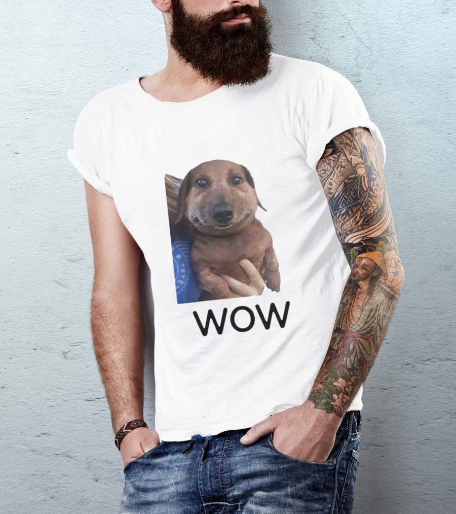 Fallenchungus Wow Dog Meme With Funny Expression T-Shirt