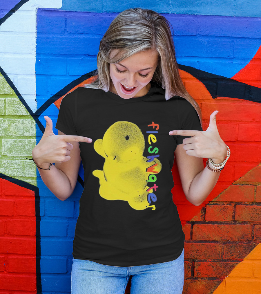 Fleshwater Colorful Text Yellow Ducky T-Shirt