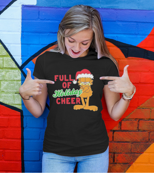 Garfield Full Of Holiday Cheer Ripple Junction T-Shirt