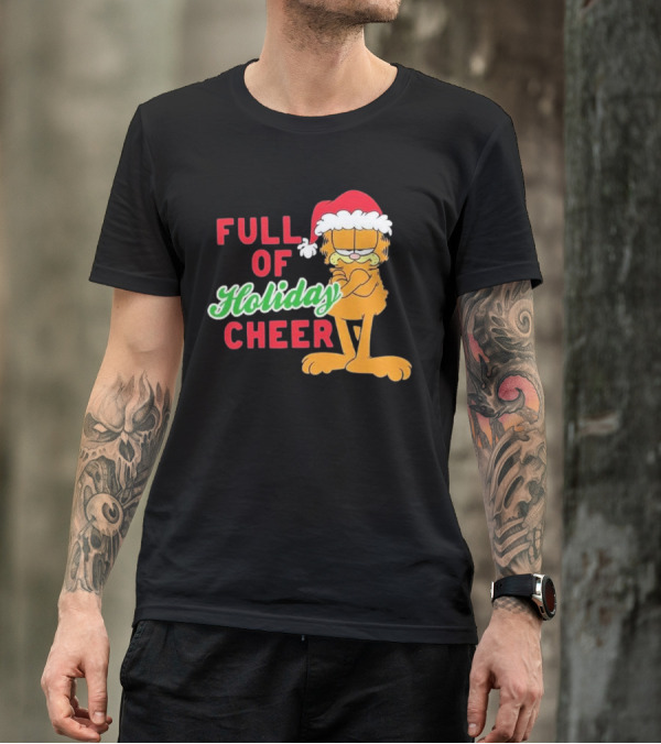 Garfield Full Of Holiday Cheer Ripple Junction T-Shirt