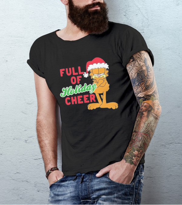 Garfield Full Of Holiday Cheer Ripple Junction T-Shirt