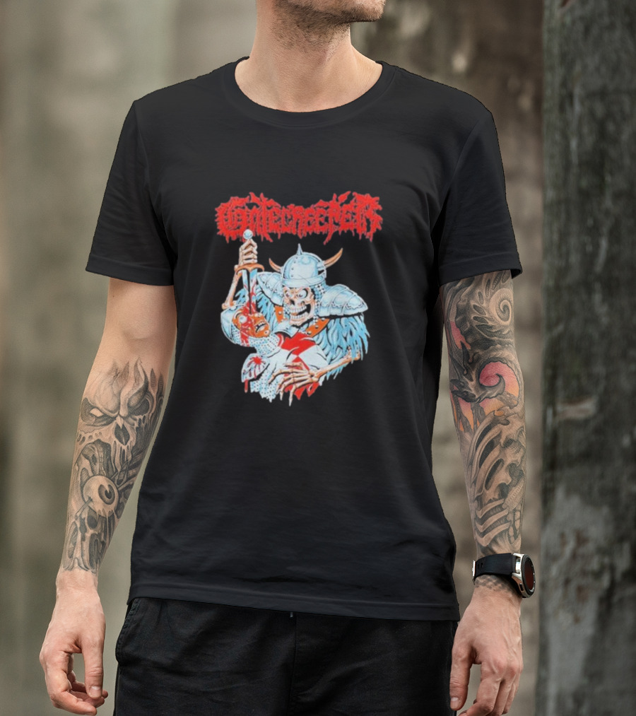 Gatecreeper Skeleton Warrior Stabbing T-Shirt