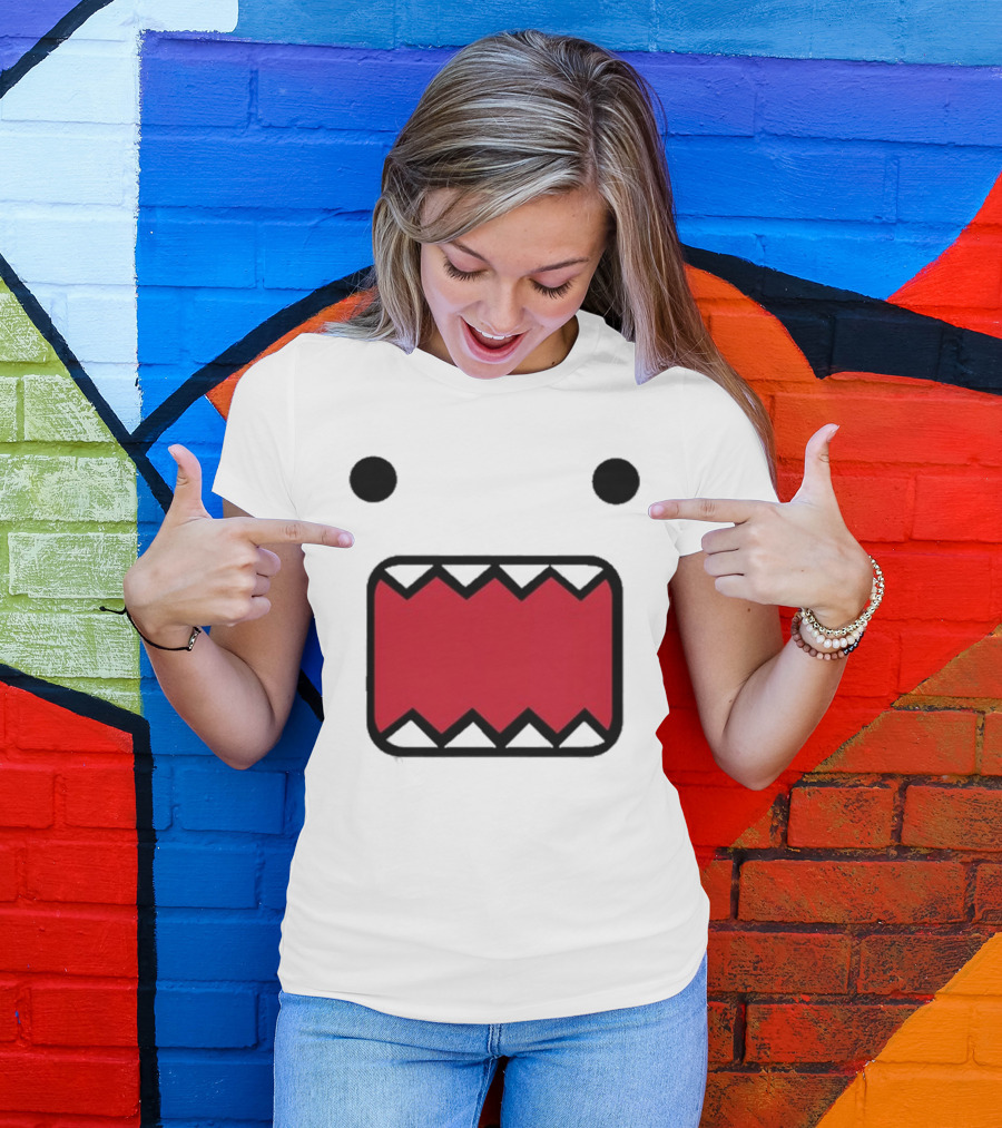 Mamono World Nostalgia Domo Kun Face T-Shirt