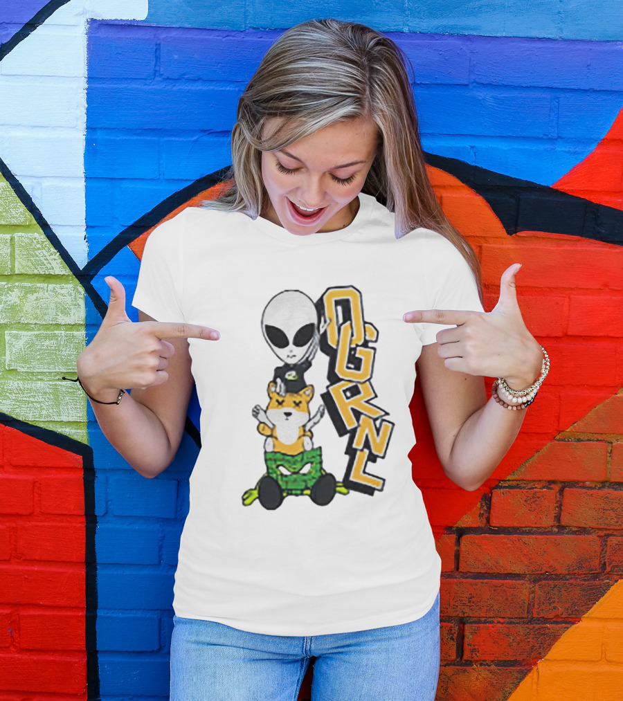 Rich And Lonely Alien With Bear OGRNL X Optic T-Shirt