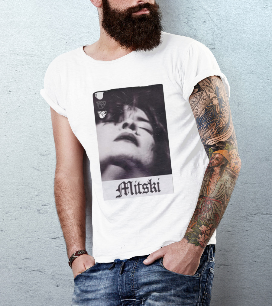 Mitski Gothic Black And White Portrait T-Shirt