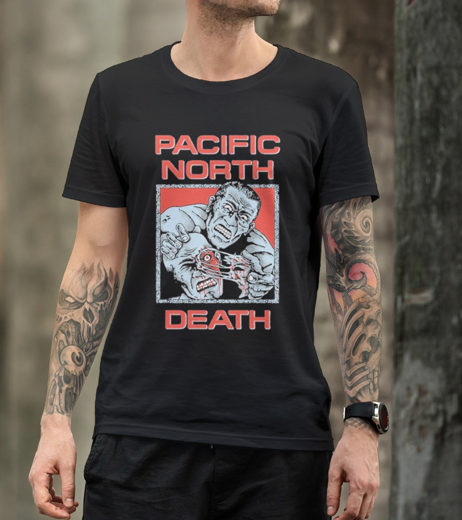Pacific North Death Facerip Brutal New T-Shirt