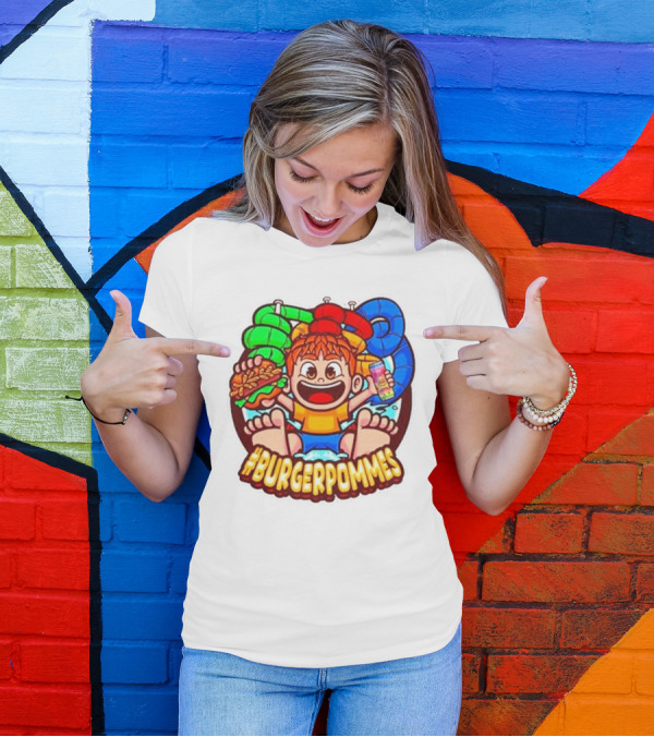 Lukasbs Burgerpommes Wasserpark Kids Fun Graphic With Slides And Snacks T-Shirt