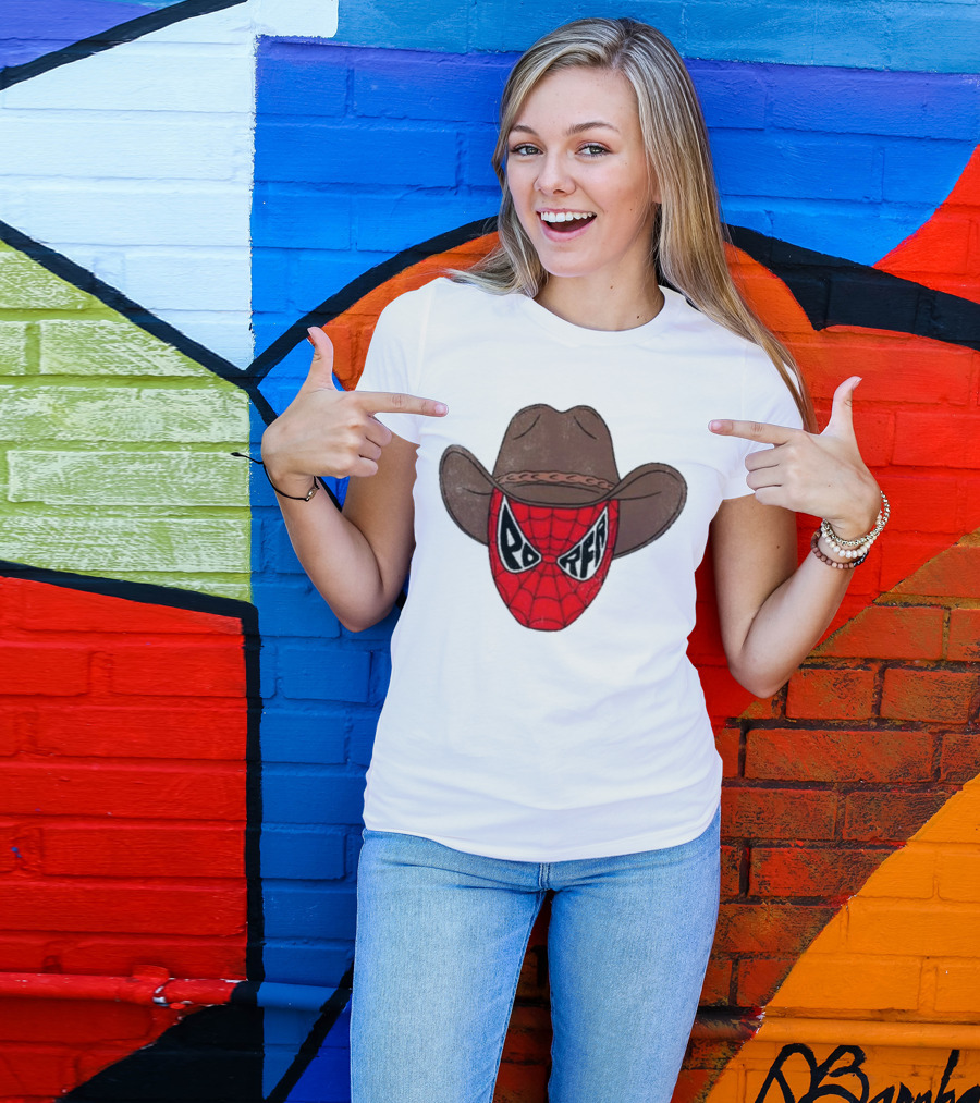 Por Favor Porfa Man Spider Cowboy Mask T-Shirt